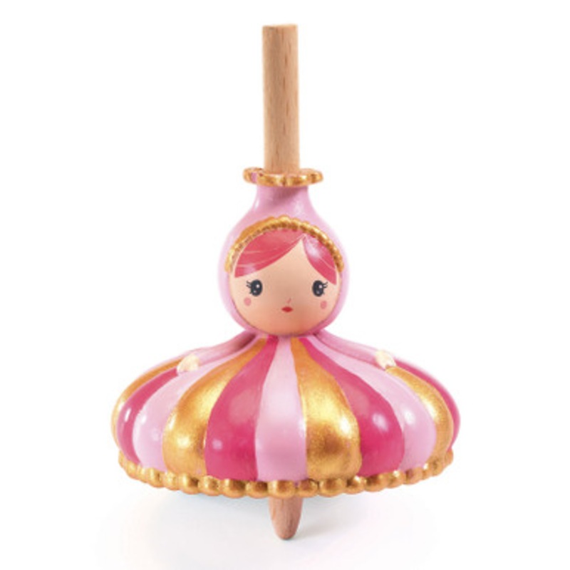 Djeco – Spinning Top Princess – Dark Pink
