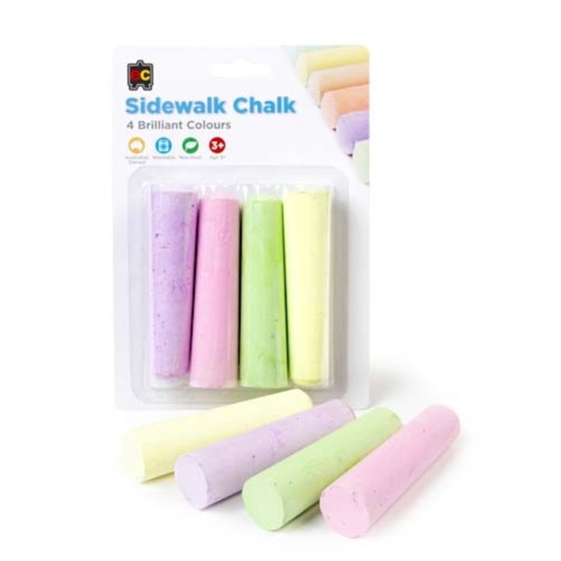 Educational Colours – Chalk-Sidewalk Fluoro 4pcs
