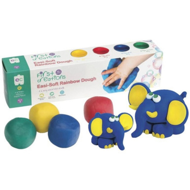 Educational Colours First Creations – Easi-Soft Rainbow Dough Set of 4