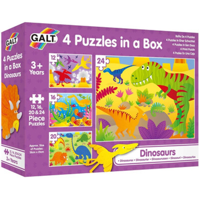 Galt – Four Puzzles In A Box – Dinosaurs