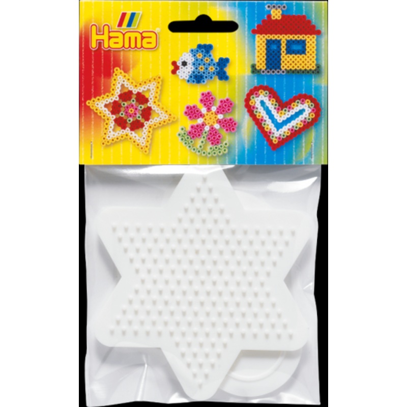 Hama Beads – Small Pegboards – Heart and Star