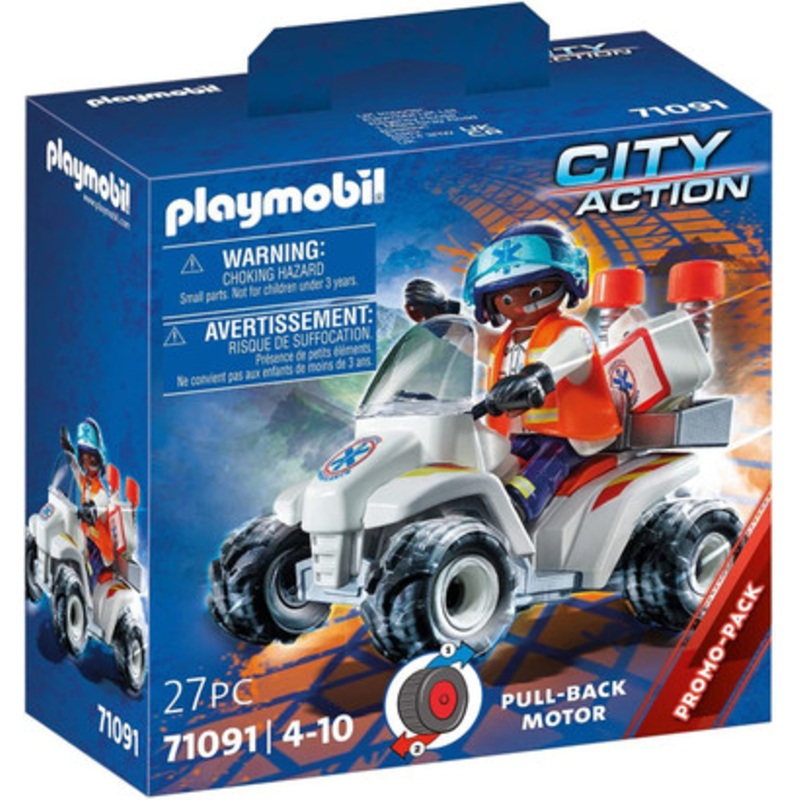 Playmobil City Action – Medical Rescue Pull-Back Quad 71091