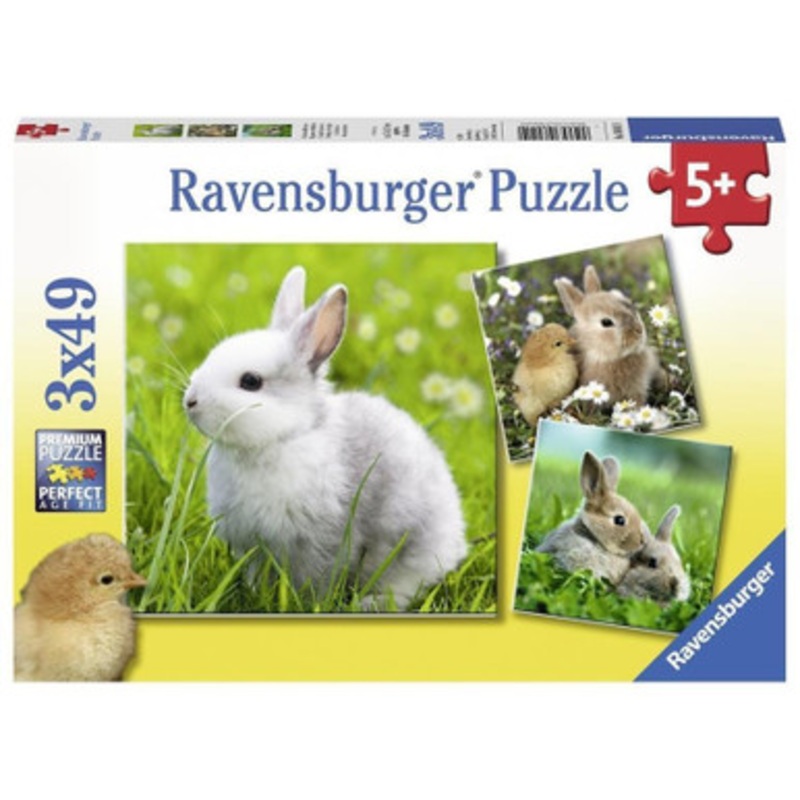 Ravensburger 3x49pc – Cute Bunnies Puzzle
