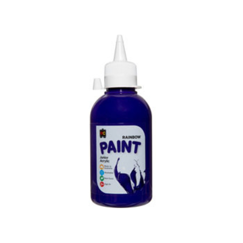 Educational Colours – Rainbow Paint 250ml Purple (Junior Student Acrylic)