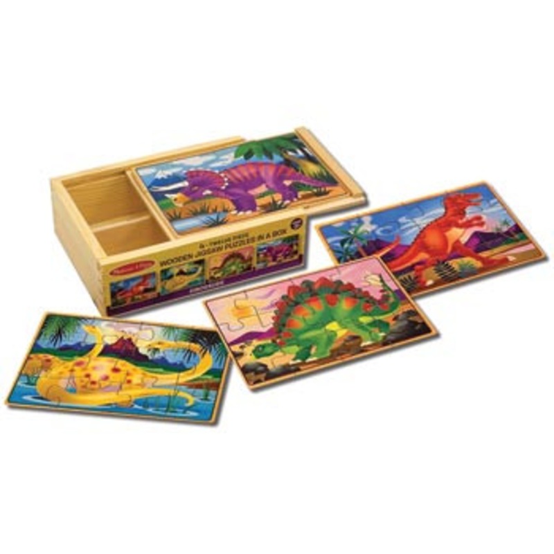 Melissa & Doug – Dinosaurs Puzzles in a Box
