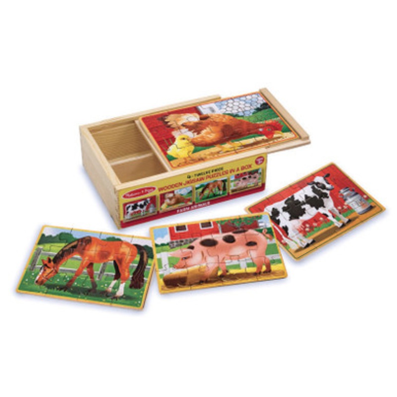 Melissa & Doug – Farm Puzzles in a Box