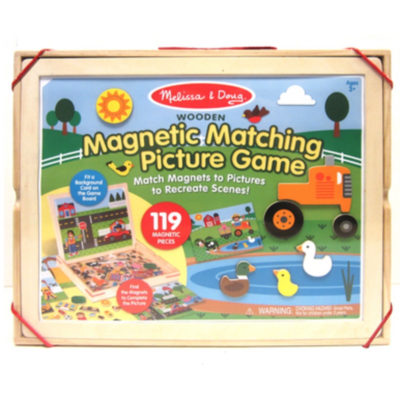 Melissa & Doug – Wooden Magnetic Matching Picture Game