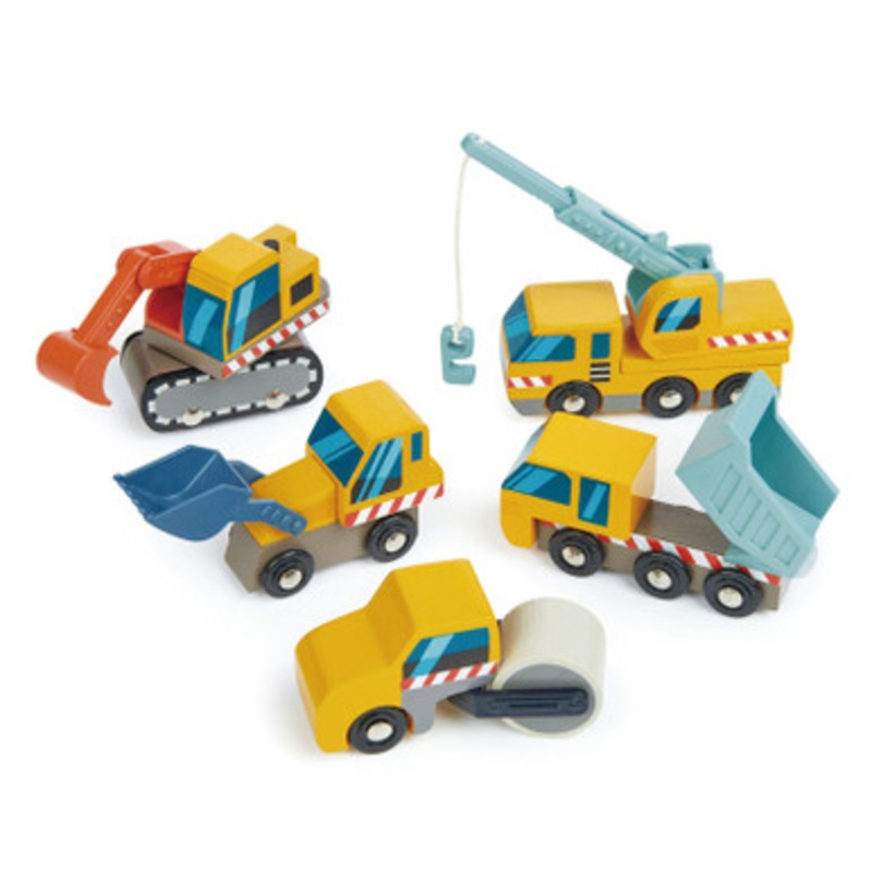 Tender Leaf Toys –  Wooden Construction Vehicles Set
