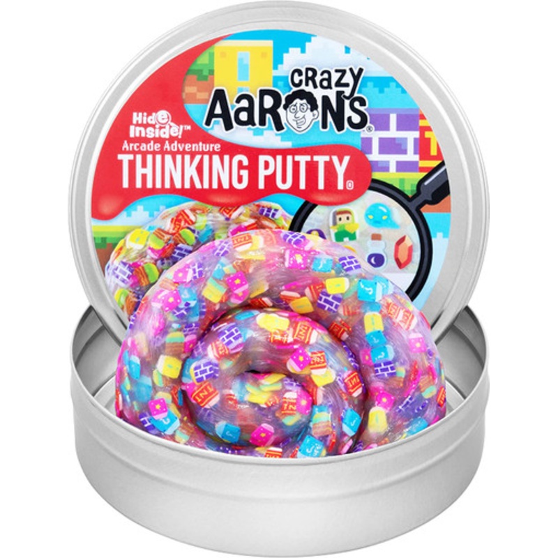 Crazy Aaron’s HIDE INSIDE Thinking Putty – Arcade Adventure 4 Tin
