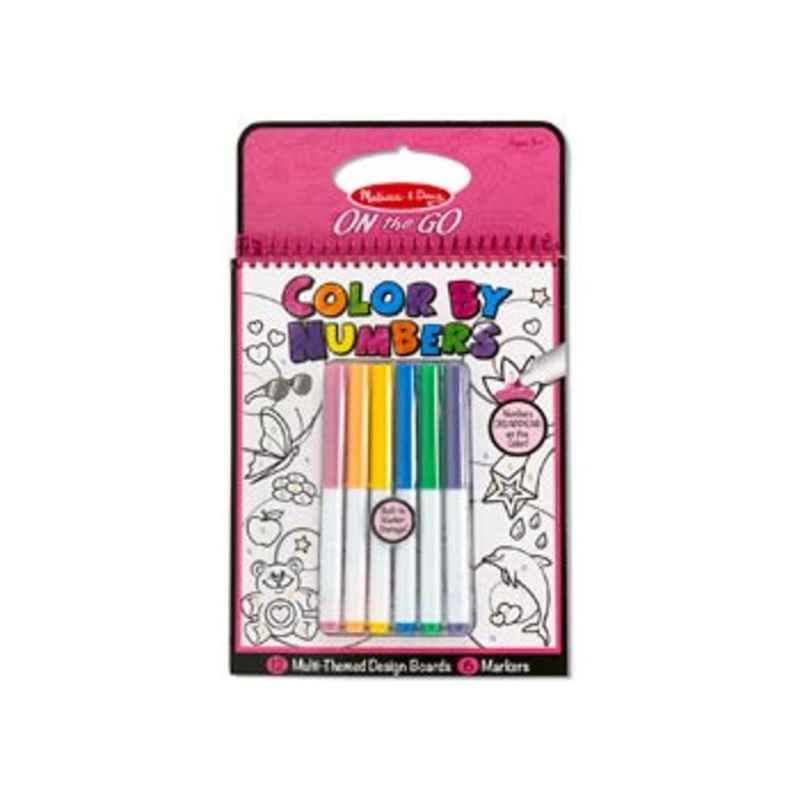 Melissa & Doug- On The Go – Colour By Numbers Book Pink