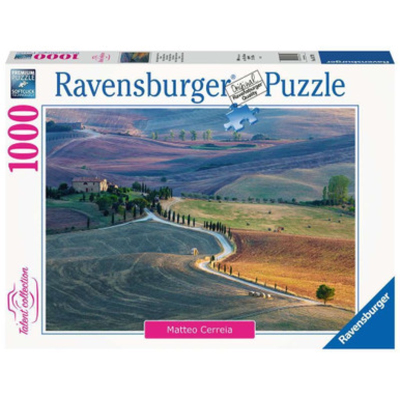 Ravensburger 1000pc – Talent Collection: Matteo Cerreia – Tuscan Farmhouse Pienza Italy Puzzle