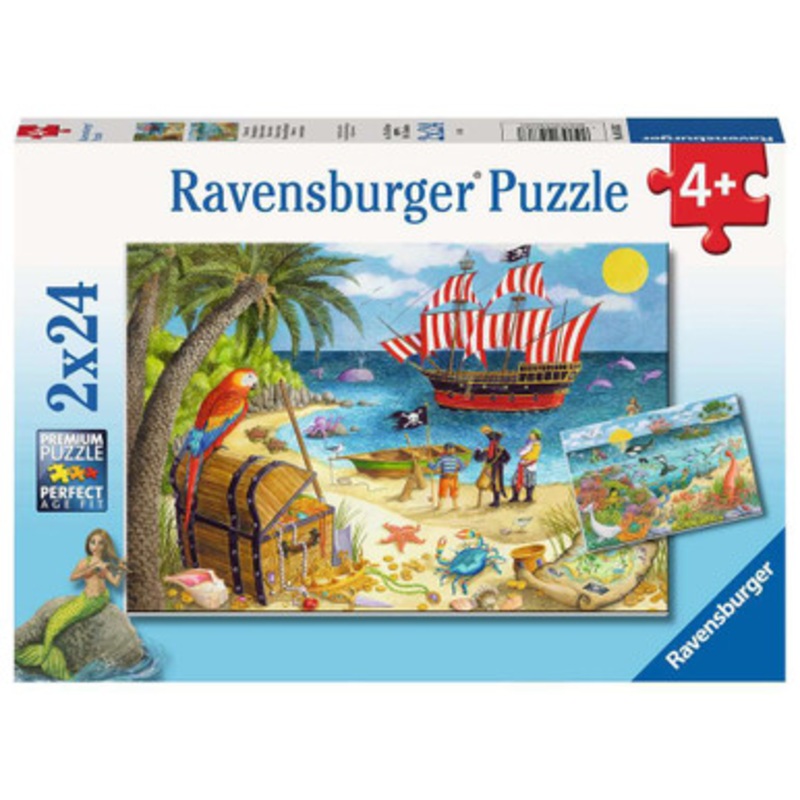 Ravensburger 2x24pc – Pirates and Mermaids Puzzle