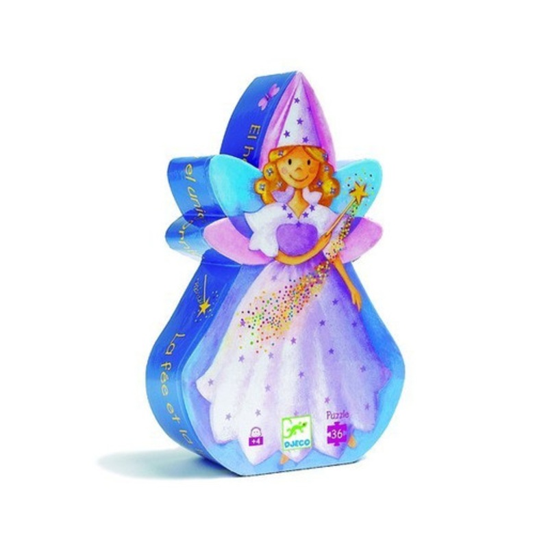 Djeco Fairy and Unicorn Silhouette Puzzle 36pce
