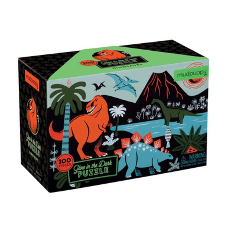 Mudpuppy 100pc – Glow Puzzle: Dinosaur