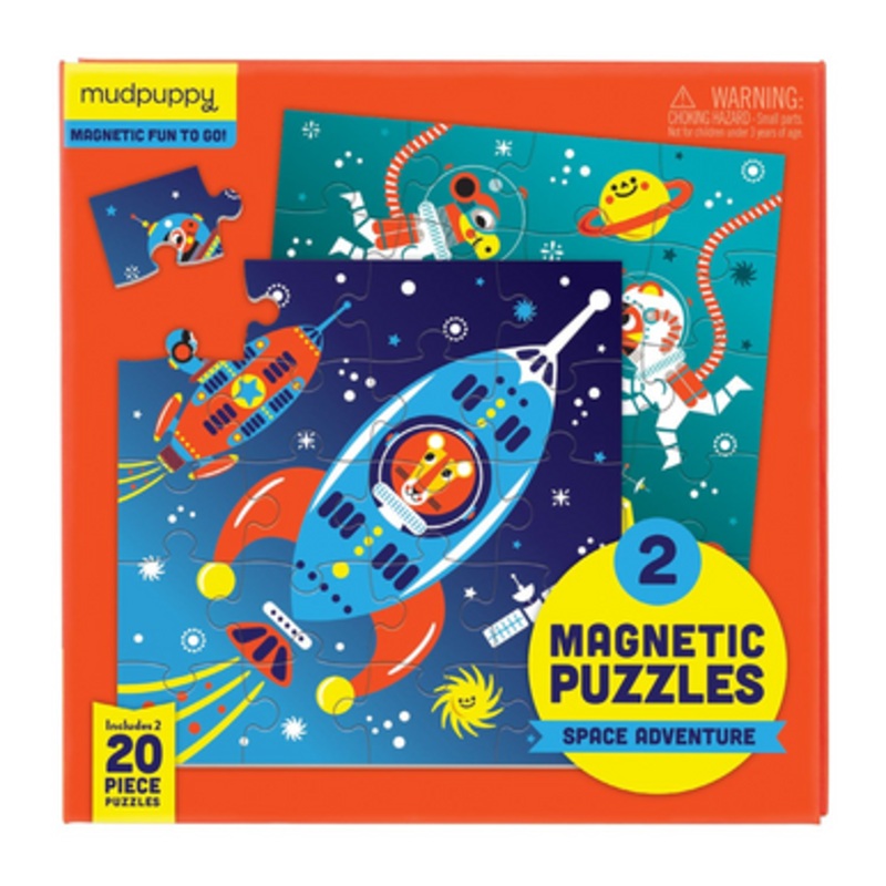 Mudpuppy – Space Adventure Magnetic Puzzle (Pack of 2)