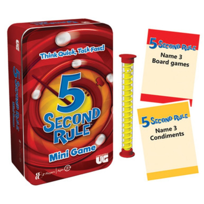 5 Second Rule Board Game in Tin