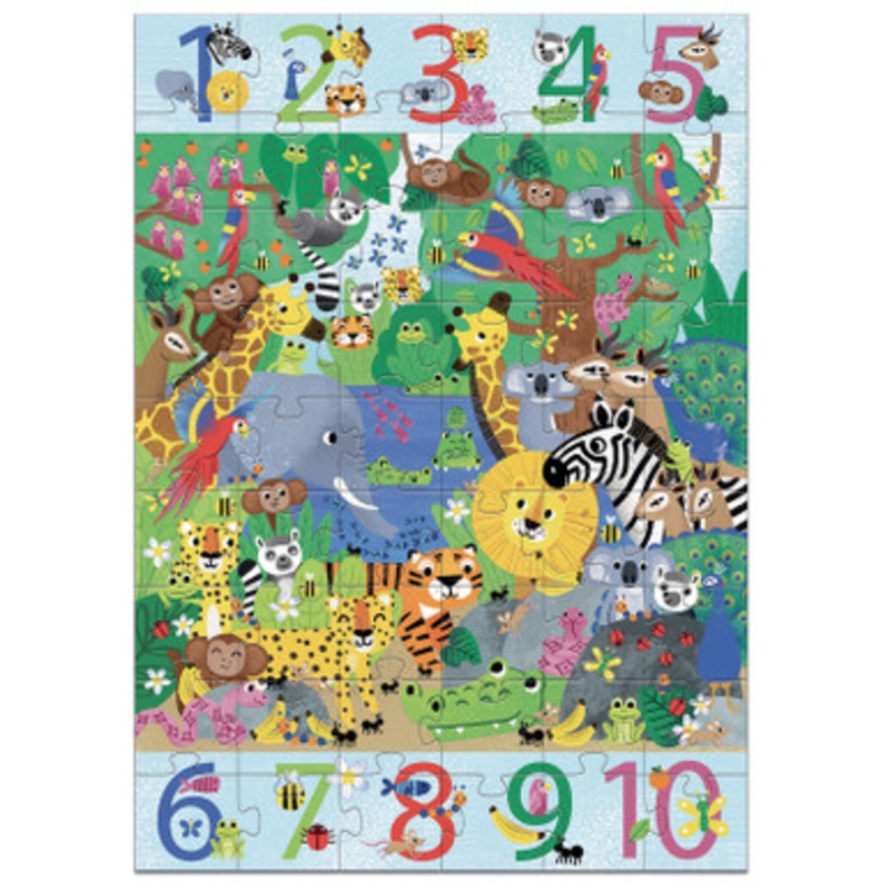 Djeco – 1 to 10 Jungle 54pc Giant Puzzle
