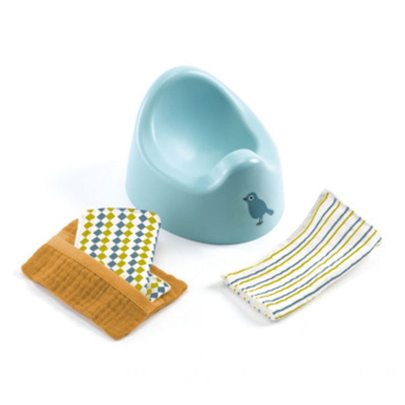 Djeco – Pomea Collection – Doll Potty & Wipes Set