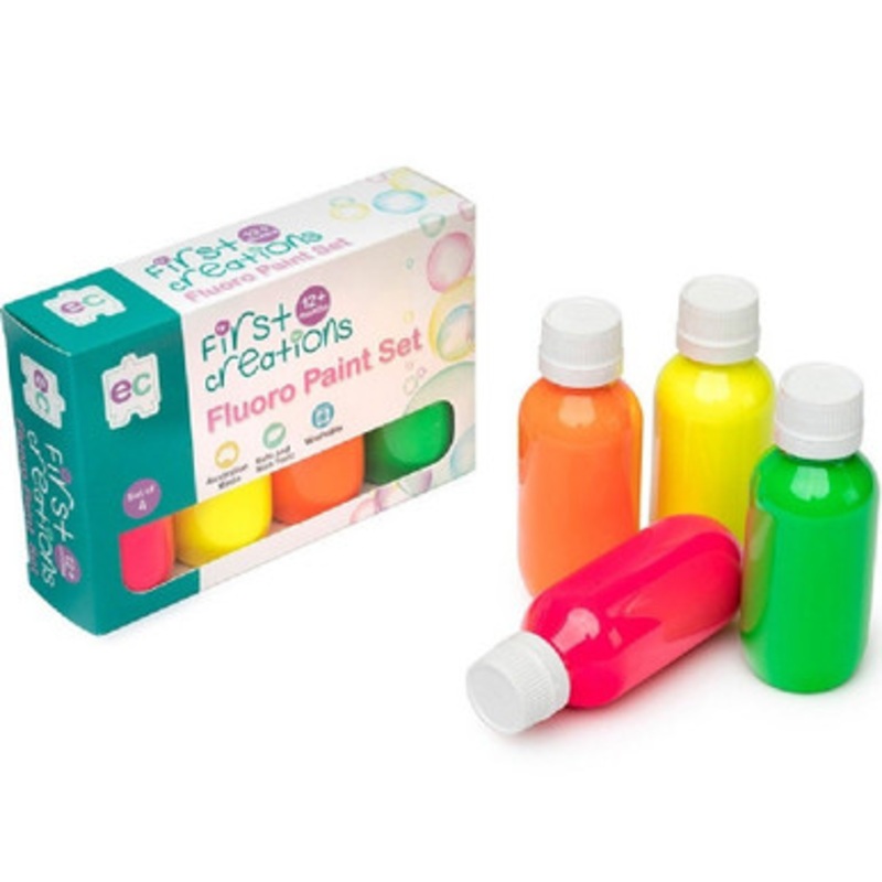 First Creations – Fluoro Paint 100ml Set of 4