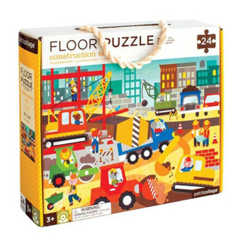 Petit Collage – Construction Site Floor Puzzle 24pc