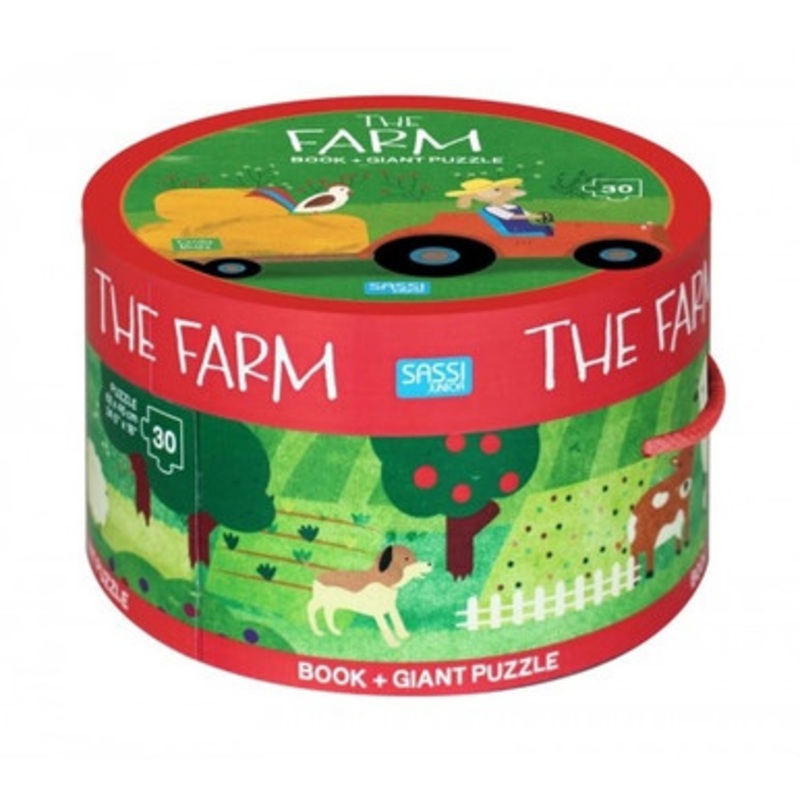 Sassi Book and Giant Puzzle – Farm 30pc