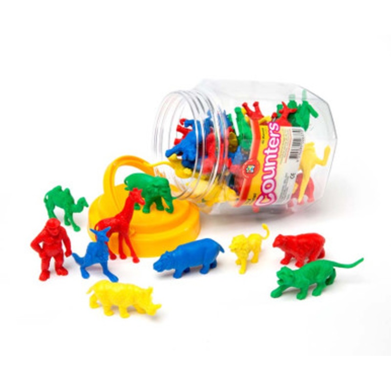 Educational Colours – Wild Animal Counters Jar Of 40