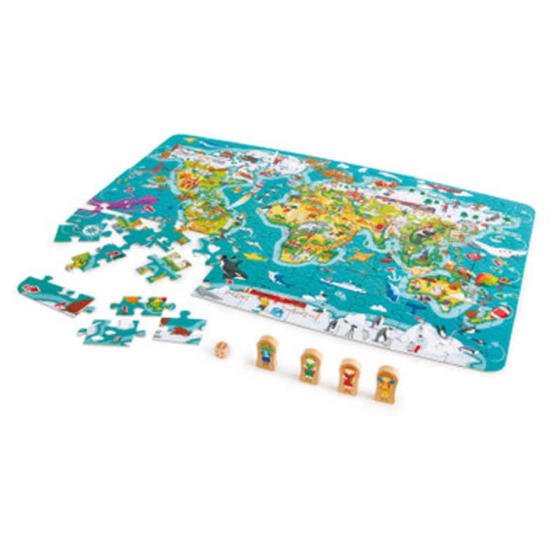 Hape – 2 in 1 World Tour Game & Puzzle