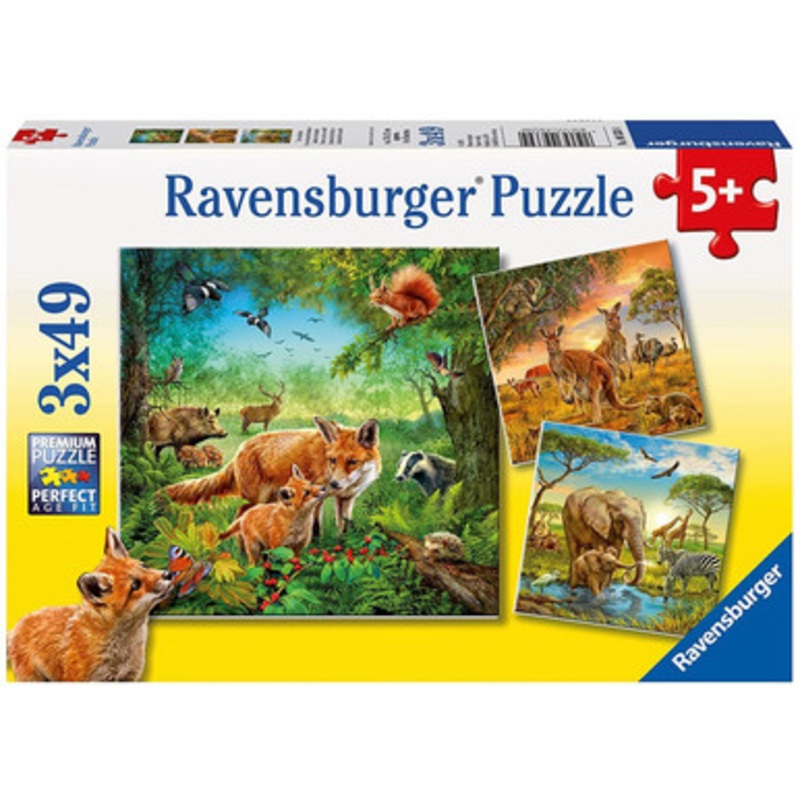 Ravensburger 3x49pc – Animals of the Earth Puzzle