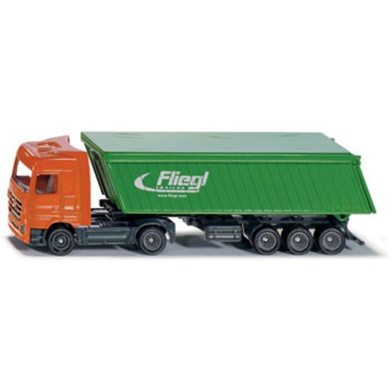 Siku – 1796 – Mercedes Benz Truck with Fliegl Trailer and Roof – 1:87 Scale