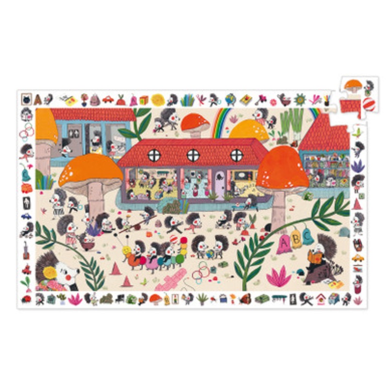 Djeco – Hedgehog School Observation Puzzle – 35pc