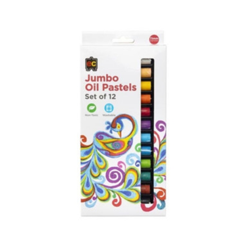 Educational Colours – Jumbo Oil Pastels Pack of 12 (11 x 70mm)