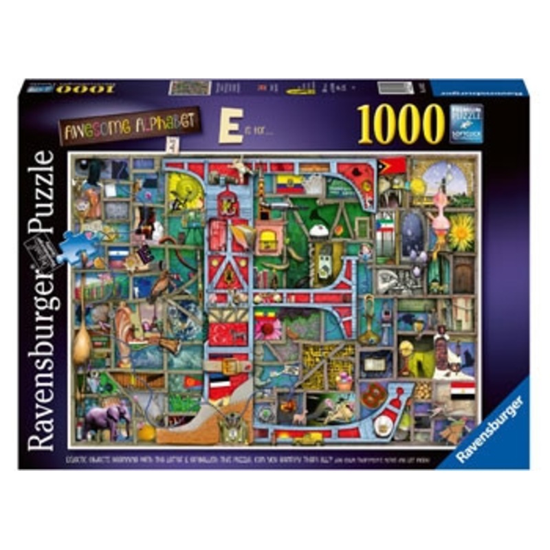 Ravensburger 1000pc – Awesome Alphabet E Puzzle by Colin Thompson