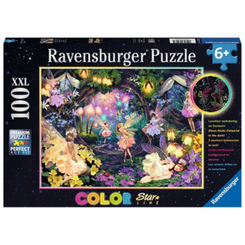 Ravensburger 100pc – Fairy Garden Glow in the Dark Puzzle