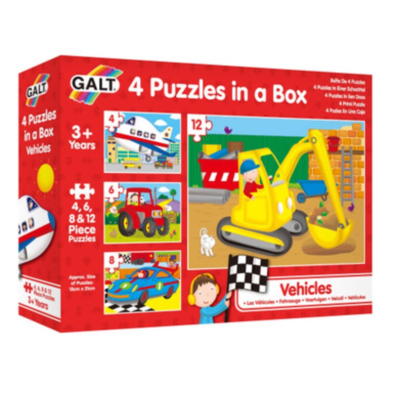 Galt – Four Puzzles In A Box – Vehicles