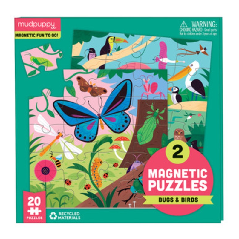 Mudpuppy – Bugs & Birds Magnetic Puzzles (Pack of 2)