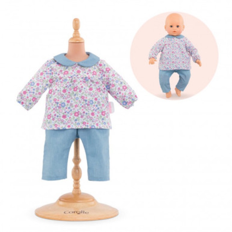 Corolle Mon Classique – Floral Blouse & Pants Set for 42cm Baby Doll