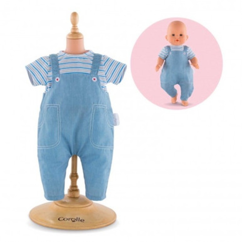 Corolle Mon Classique – Striped T-shirt & Overalls (36cm)