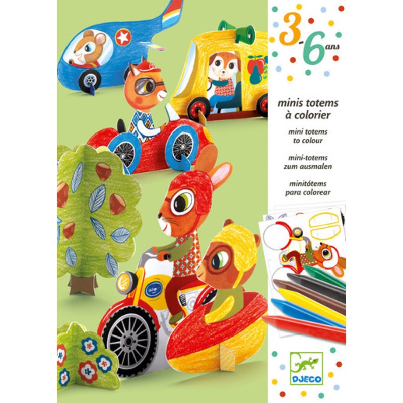 Djeco – Mini Totems To Colour