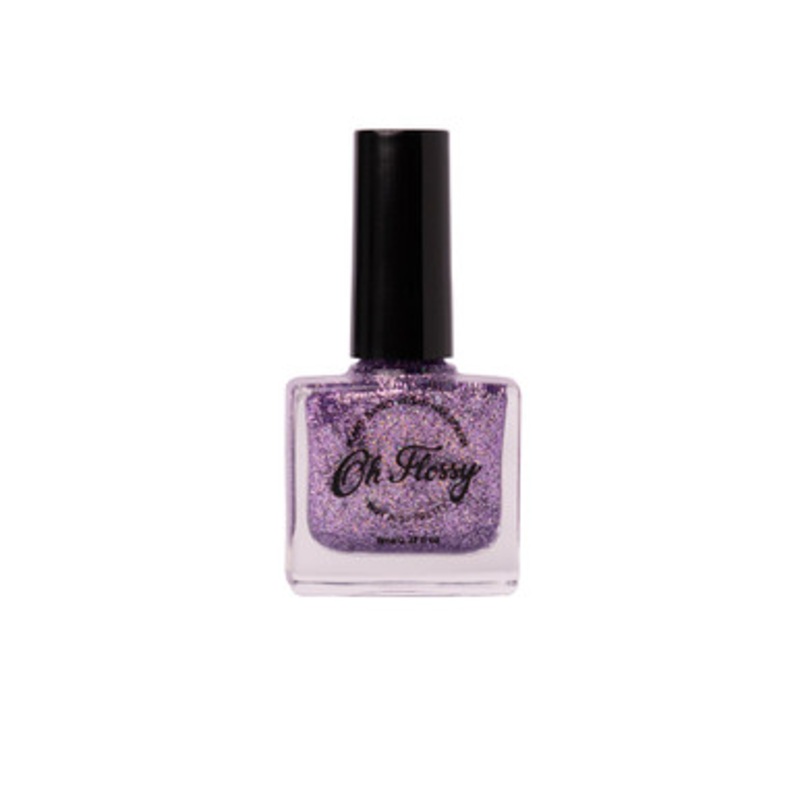 Oh Flossy Nail Polish – Confident – Purple Glitter