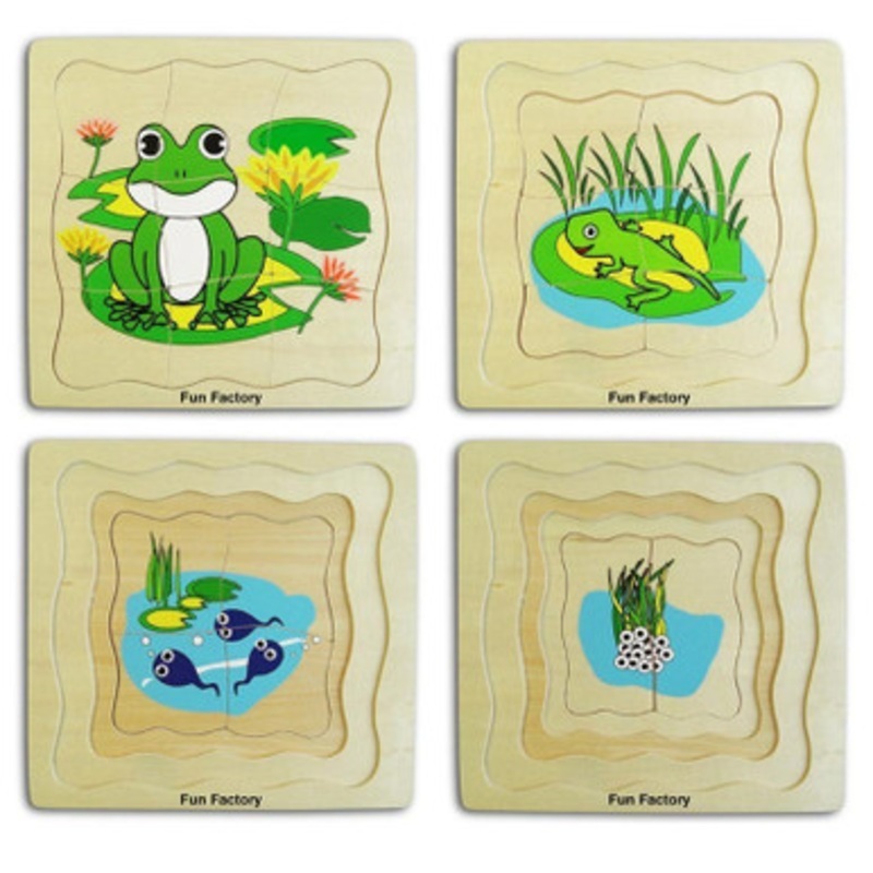 Fun Factory – Wooden Puzzle 4 Layers Frog
