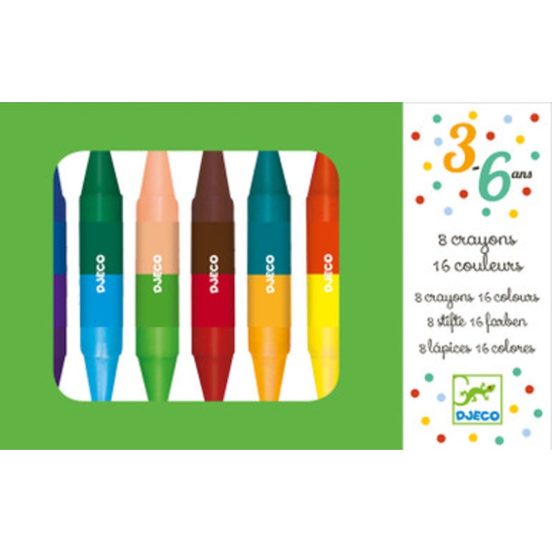 Djeco – 8 Twins Crayons