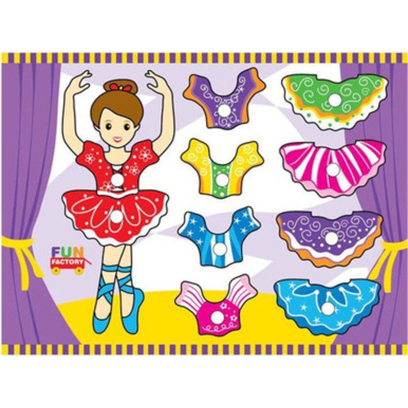 Fun Factory – Ballerina Wooden Peg Puzzle