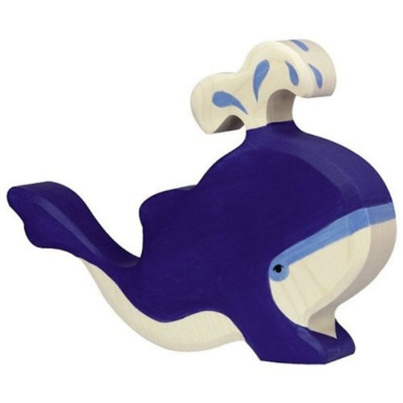 Holztiger – Blue Whale With Water Fountain