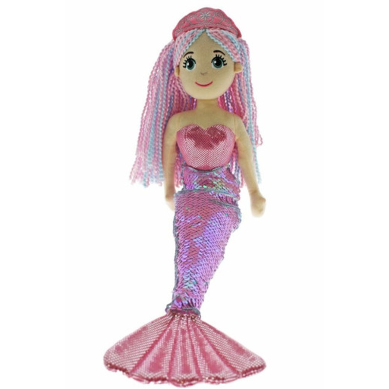 Cotton Candy – 45cm CANDY Pink & Blue Flip Sequined Tail Mermaid