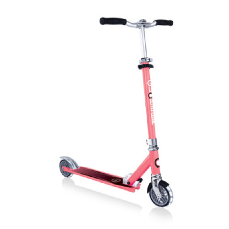 Globber FLOW ELEMENT Scooter with Lights – Coral Pink