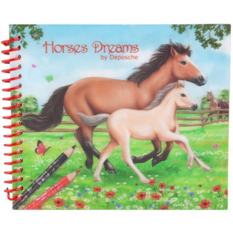 Horses Dreams  3D Pocket Colouring Book