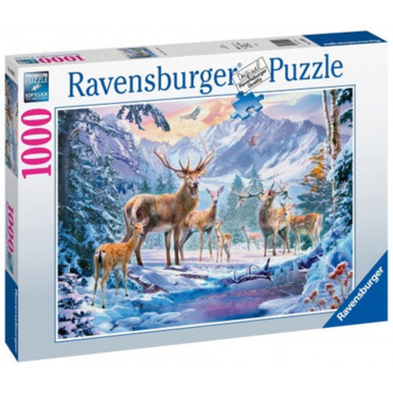 Ravensburger 1000pc – Deer and Stags in Winter Puzzle