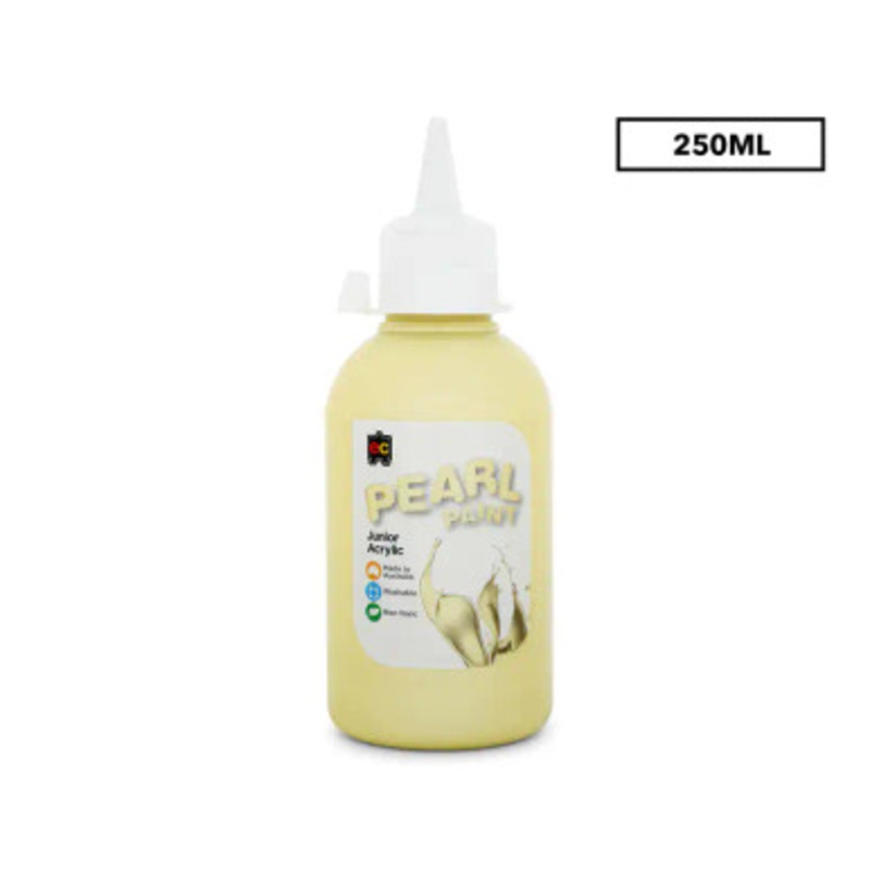 Educational Colours – Pearl Paint 250ml Yellow (Junior Acrylic)