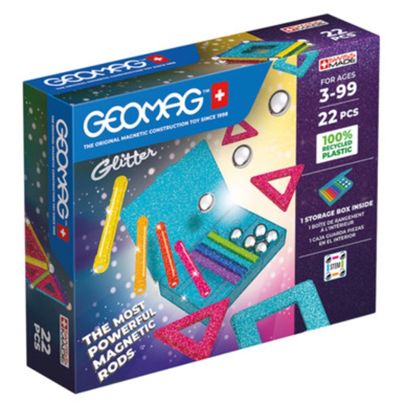 Geomag – Glitter Panels Recycled 22pc