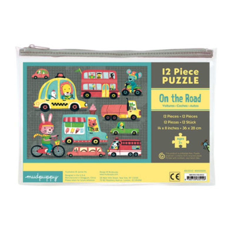 Mudpuppy 12 Piece Pouch Puzzle – On the Road